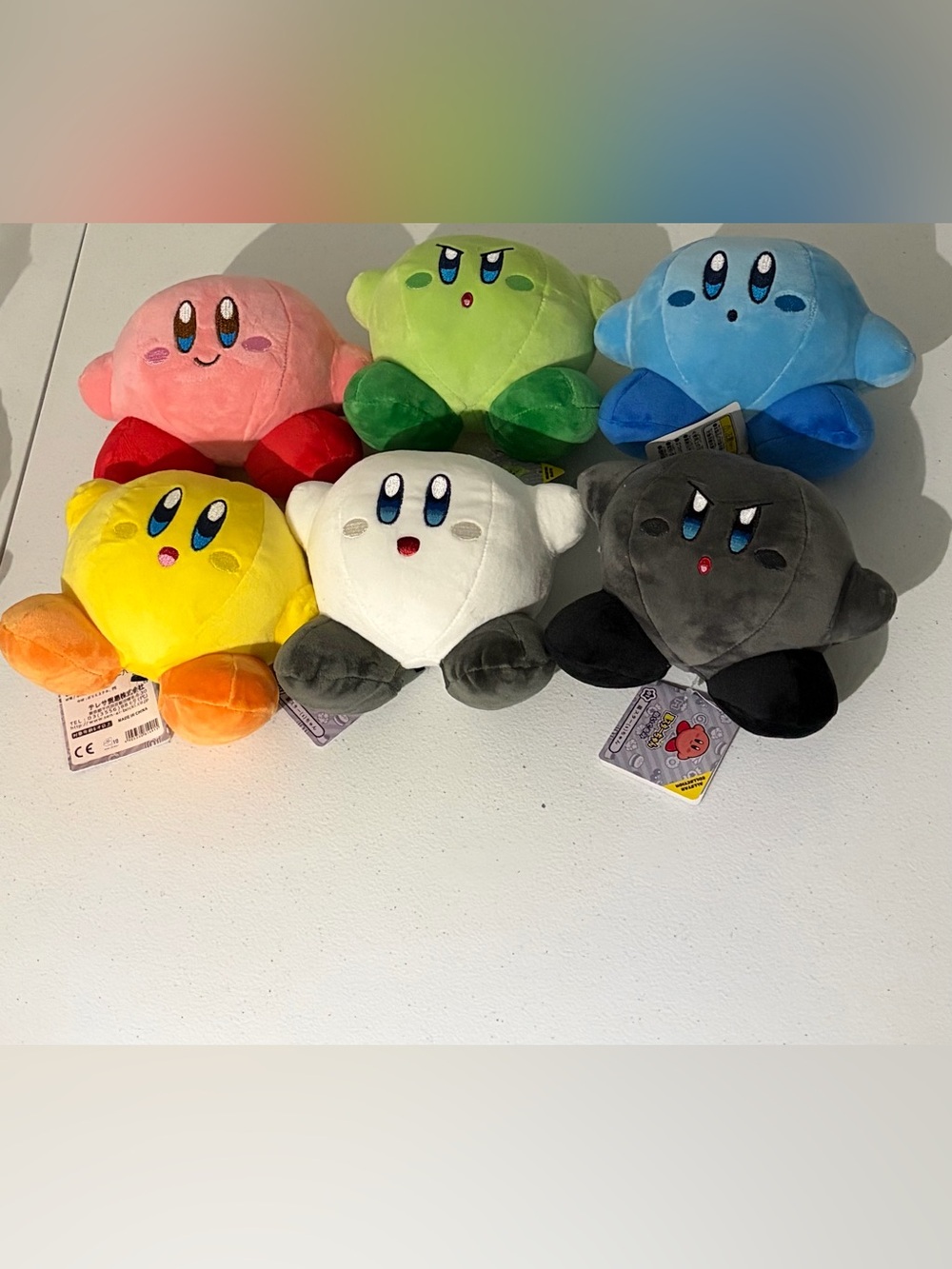 Kirby Plush Toy Bundle: 6 pcs Multi Color Assorted Kids Soft Plush
